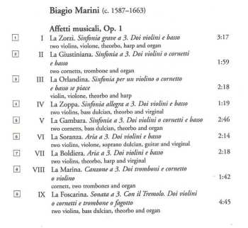 CD Biagio Marini: Affetti Musicali