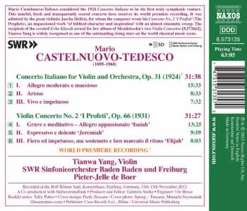 CD Mario Castelnuovo Tedesco: Violin Concerto No. 2 'The Prophets' / Concerto Italiano