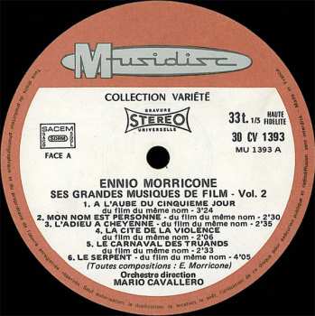 LP Ennio Morricone: Ses Grandes Musiques De Film Vol. 2