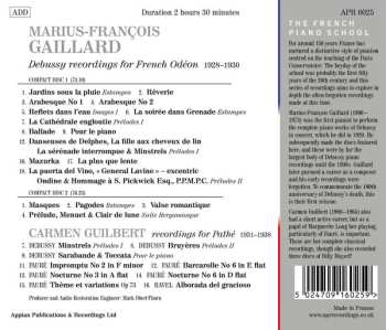 2CD Marius-François Gaillard: Complete Debussy Recordings (1928-1930) / Debussy, Fauré & Ravel