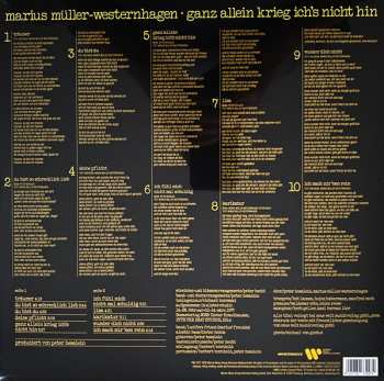 LP Marius Müller-Westernhagen: Ganz Allein Krieg Ich's Nicht Hin