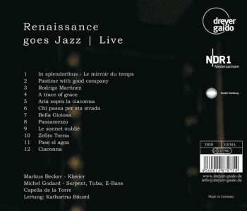 CD Capella De La Torre: Renaissance Goes Jazz | Live