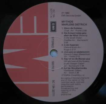 2LP Marlene Dietrich: Mythos Marlene Dietrich