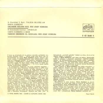 SP Marta Kubišová: Angelo / Tajga-Blues 69