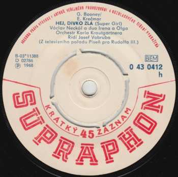 SP Václav Neckář: Já Cestu K Tobě Najdu Si / Hej, Dívko Zlá