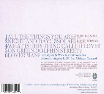 CD David Liebman: Masters In Bordeaux