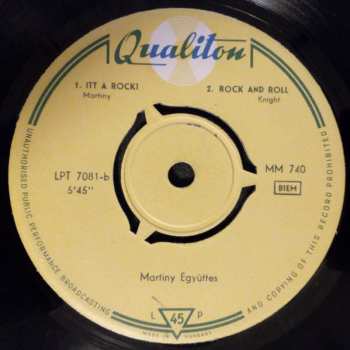 SP Martiny Mambo: Joe-mambo / Yambalaya / Itt A Rocki / Rock And Roll