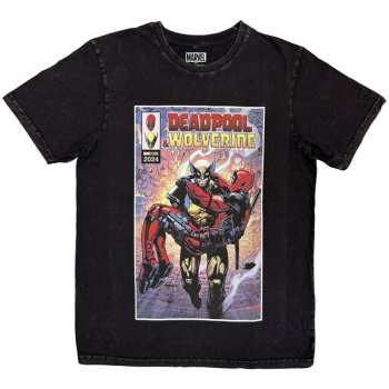 Merch Marvel Comics: Stone Wash Camiseta Wolverine Carrying Deadpool