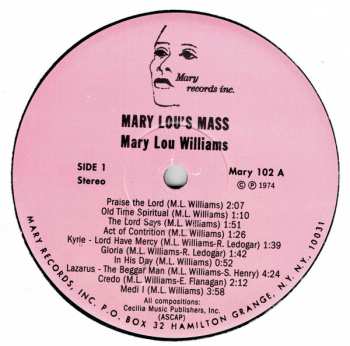 LP Mary Lou Williams: Mary Lou's Mass