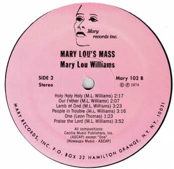 LP Mary Lou Williams: Mary Lou's Mass