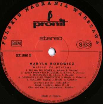 LP Maryla Rodowicz: Wsiąść Do Pociągu
