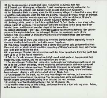 CD Matthias Schriefl: Six, Alps & Jazz