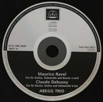 CD Claude Debussy: Klaviertrios