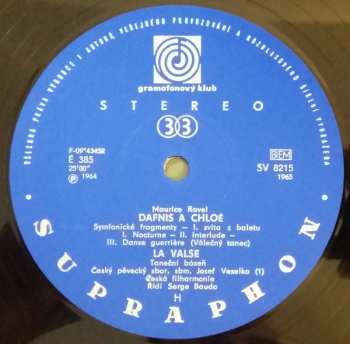 LP The Czech Philharmonic Orchestra: Symfonické Taneční Básně (Bolero - Alborada Del Gracioso - Dafnis A Chloe, Svita Č. 1 - La Valse)