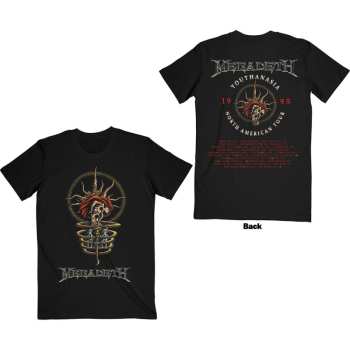 Mercancía Megadeth: Megadeth Unisex T-shirt: Youthanasia 1995 North American Tour (black) (back Print) (small) S