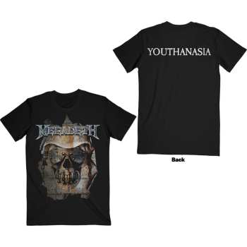 Mercancía Megadeth: Megadeth Unisex T-shirt: Youthanasia Ripped Thru (black) (back Print) (small) S