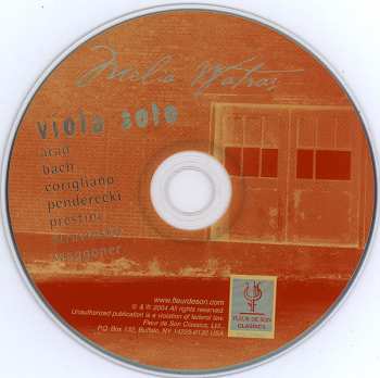 CD Melia Watras: Viola Solo