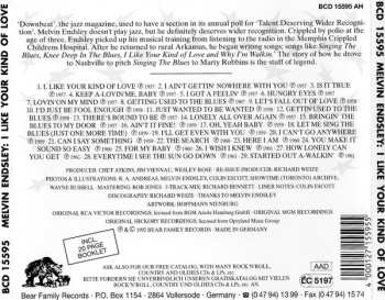 CD Melvin Endsley: I Like Your Kind Of Love