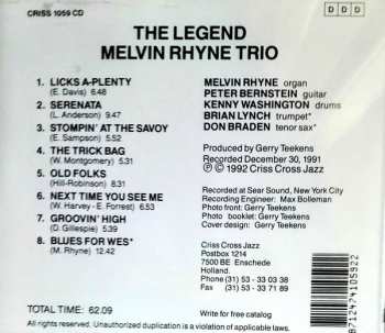 CD Melvin Rhyne Trio: The Legend