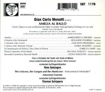 CD Thomas Schippers: Amelia Al Ballo. Instrumental Interludes From The Unicorn, The Gorgon And The Manticore.
