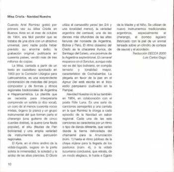 CD Mercedes Sosa: Misa Criolla