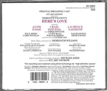 CD Meredith Willson: Here's Love (Original Broadway Cast)