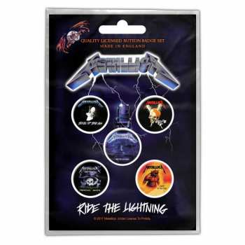 Merch Metallica: Juego de placas Ride The Lightning 
