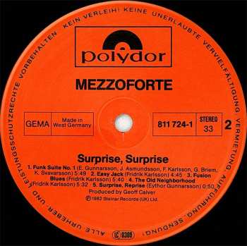 LP Mezzoforte: Surprise, Surprise