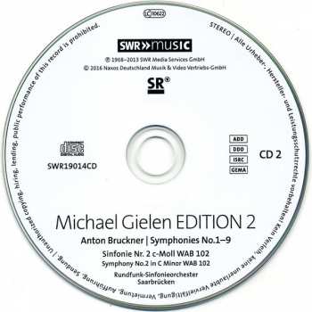 10CD/Caja Anton Bruckner: Symphonies No.1-9, Michael Gielen Edition Vol. 2 1968-2013