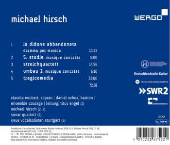 CD Michael Hirsch: La Didone Abbandonata I 5. Studie I Streichquartett I Umbau 2 I Tragicomedia
