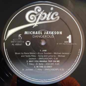 2LP Michael Jackson: Dangerous