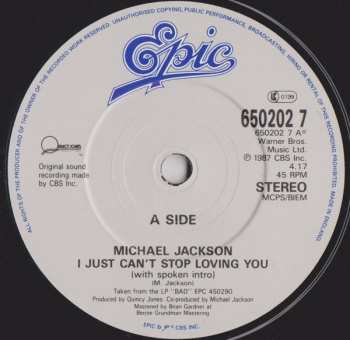 SP Michael Jackson: I Just Can't Stop Loving You