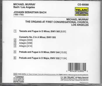 CD Johann Sebastian Bach: The Organs At First Congregational Church, Los Angeles