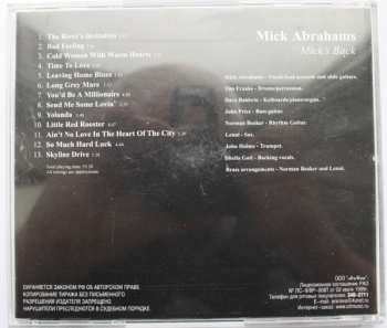CD Mick Abrahams: Mick's Back