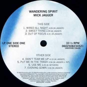 2LP Mick Jagger: Wandering Spirit