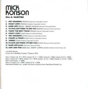 4CD/Caja Mick Ronson: Only After Dark The Complete MainMan Recordings