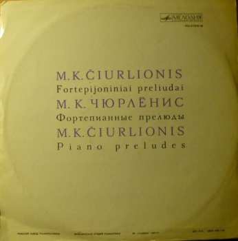 LP Mikalojus Konstantinas Ciurlionis: Fortepijoniniai Preliudai