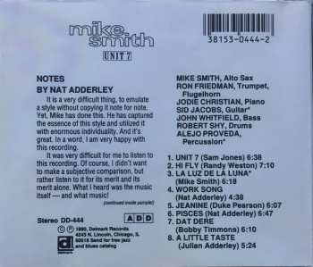 CD Mike Smith: Unit 7 (A Tribute To Cannonball Adderley)