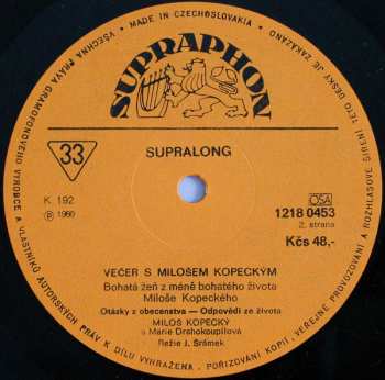 LP Miloš Kopecký: Večer S Milošem Kopeckým