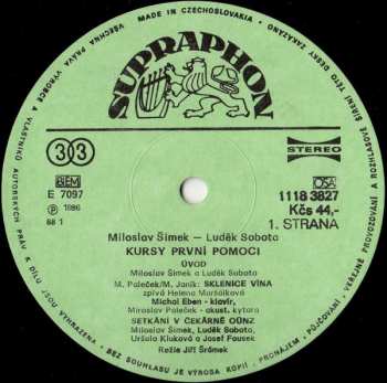 LP Miloslav Šimek: Kursy První Pomoci