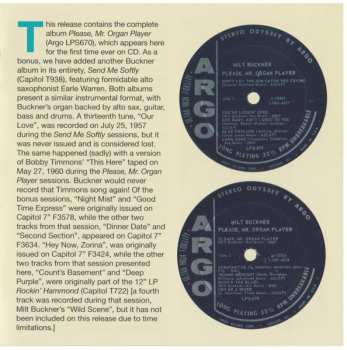 CD Milt Buckner: Please, Mr. Organ Player+ Send Me Softly