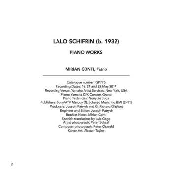 CD Lalo Schifrin: Piano Works