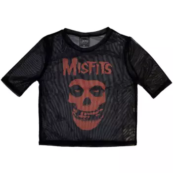 Mujeres Crop Top Orange Logo Misfits & Skull