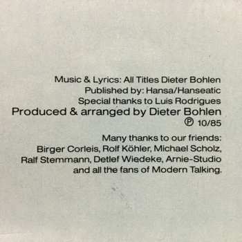 LP Modern Talking: Let's Talk About Love (The 2nd Album)