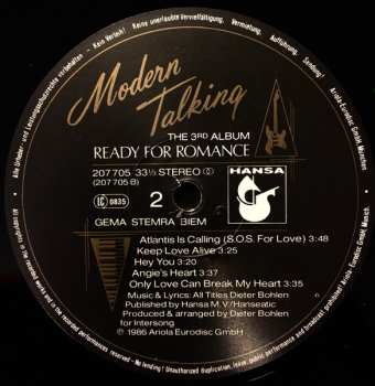 LP Modern Talking: Ready For Romance (The 3rd Album)