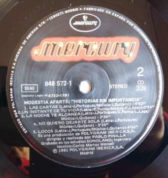 LP Modestia Aparte: Historias Sin Importancia