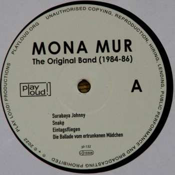 LP Mona Mur: The Original Band (1984-86) LTD