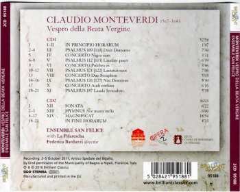 2CD Claudio Monteverdi: Vespro Della Beata Vergine