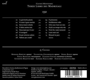 CD Claudio Monteverdi: Terzo Libro Dei Madrigali - 1592 -
