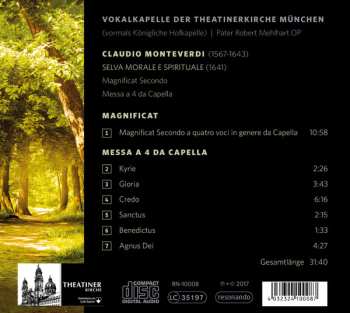 CD Claudio Monteverdi: Selva Morale E Spirituale - Maginficat Secondo - Messa A 4 Da Capella
